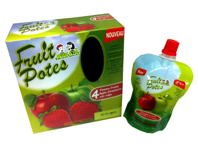 GOURDE POMME FRAISE 4X90G