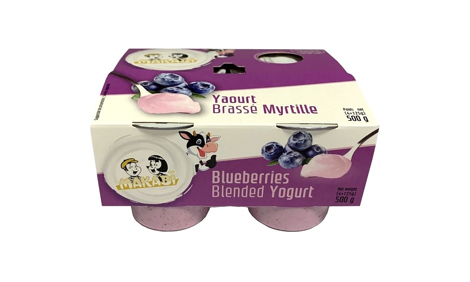 YAOURT BRASSE MYRTILLE MAKABI 4X125GR PROMO -20%